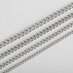 Edelstahl Gliederkette Torsionskette DIY Halskette Verlängerung Links Silber Metall Schmuckherstellung Kette Für Damen Herren