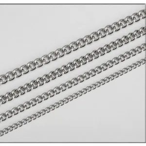 Edelstahl Panzerkette Halskette 2mm 3mm 3.5mm 4mm breit DIY Schmuckherstellung Zubehör