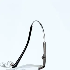 Montatura per Occhiali da Vista Rimless da Uomo Quadrata in Metallo Occhiali Business Minimalista Lenti Trasparenti Montatura Moda