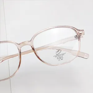 Clear pink TR optical glasses frame retro anti-blue light fashion eyewear for women men.