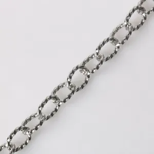 Edelstahl gedrehte ovale O-Kette 10mm breit DIY Schmuckherstellung Armband Zubehör
