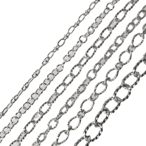 Edelstahl ovale verdrehte O-Kette Armband Halskette DIY Schmuckherstellung Zubehör