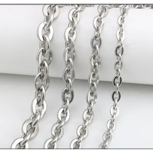 Catena ovale in acciaio inossidabile per collana di gioielli accessori all'ingrosso