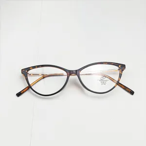 Fashion cat eye glasses frame anti blue light lightweight optical eyewear for daily wear.