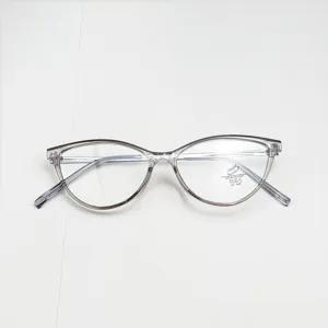 Stylish cat-eye anti-blue light glasses frame clear gradient grey optical eyewear new