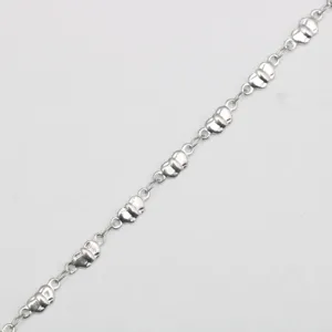 Stainless steel DIY handmade craft necklace chain with cute bow links 3.5mm width