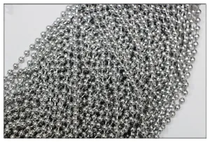 Cadena de bolas de acero inoxidable a granel para collar DIY cortina estor enrollable metal