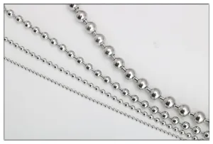 Cadena de bolas de acero inoxidable collar de cuentas accesorios de manualidades DIY mayor