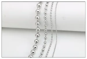 Juego de cadenas de bolas de acero inoxidable para joyería DIY y correas de bolsos.