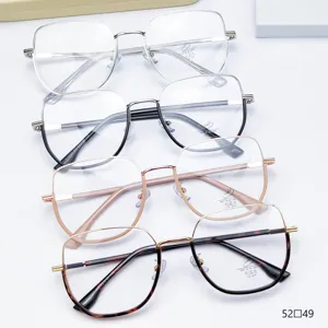 Moda TR90 And Metal Optical Glasses Frame Unisex Anti Blue Light Retro Eyewear Frame Clear Lens Eyeglasses