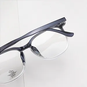 Monture de lunettes optique TR noire, grand cadre rétro pour myopie usage quotidien mode.