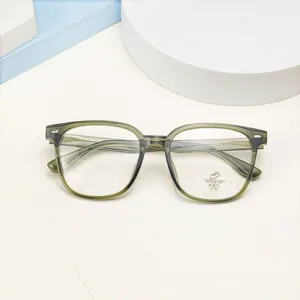 Classic TR90 anti-blue light optical glasses frame with clear green large frame for daily wear.