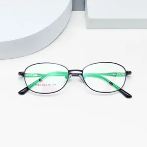 Detailed close-up view of the lightweight black business optical eyeglass frame with clear specs.
