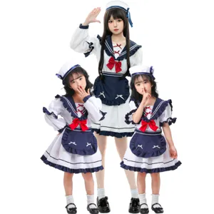 Costume de Cosplay Anime Japonais Sailor Moon Uniforme Robe Chapeau Tablier Tenue Pour Femmes Filles Jeu de Rôle Costume de Marin