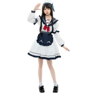 Costume de cosplay d'uniforme de marin d'anime japonais à manches longues mignon sexy