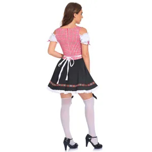 German beer festival costume dirndl dress maid uniform for women party outfits back view display