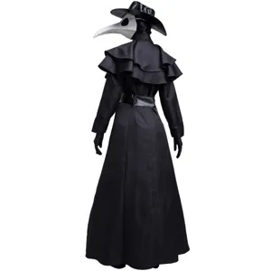Medieval steampunk plague doctor costume for adults, ideal for Halloween and party events.