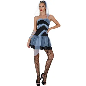 Disfraz de novia fantasma Halloween vestido vampiro cosplay espeluznante mujer negro