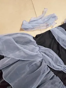 Disfraz de Halloween vestido malla detalle negro fantasma cosplay vampiro ropa tela presentacion