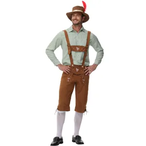 Ensemble de costume traditionnel bavarois d'Oktoberfest pour homme avec chemise chapeau.