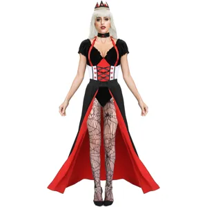 Costume Médiéval Reine De Cœur Halloween Princesse De Palais Robe De Bal Fête Cosplay Tenue Femmes Haut Et Bas Accessoires
