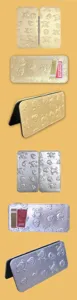 Men's long PU leather wallet with skull embossed pattern, magic money clip and card holder.