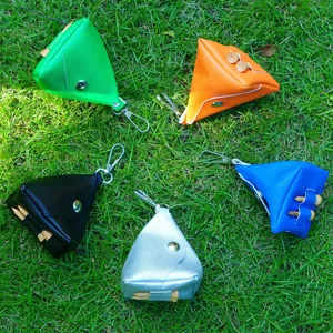 Tragbare Dreiecks-Golfballtasche Set mit Tees und Metallhaken für Outdoor-Sport und Training