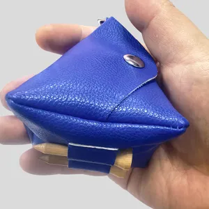 Tragbare Golf-Tee-Tasche aus Leder dreieckige kleine Tasche leichtes Sport-Aufbewahrungsset