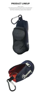Bolsa de bolas de golf portátil con bolsillo de red y clip para deportes al aire libre.