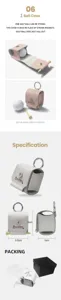 Premium leather golf ball case with magnetic closure and metal clip, compact size for one ball.