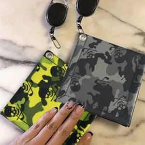 Golfball Reinigungstuch Camouflage Totenkopf Muster Mikrofaser Golfschlägerreiniger Mit Ausziehbarem Clip Tragbares Sportzubehör