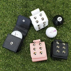 Golfballtasche Halter Nieten Leder tragbare Golf Aufbewahrungstasche Set mit Bällen