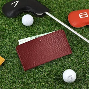 Ultradünne PU-Leder Geldklammer Zahnstocher Strukturmuster Schlanke Geldbörse Tragbare Outdoor Golf Kartenhalter Minimalistisch Kleingeldbeutel
