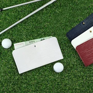 Ultradünne strukturierte Golf Geldbörse tragbarer minimalistischer Kartenetui Geldklammer.