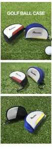 Tragbare Golfballtasche mit Haken, stilvolles PU- und Mesh-Design für Outdoor-Sport.