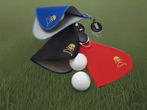 Golf Reinigungstuch Beutel mit einziehbarem Clip, hochwertiges Golf Zubehör für Balls.