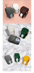 Tragbare Golfballtasche Taillen-Hänge-Golftasche aus Leder in mehreren Farben mit Tees und Bällen.