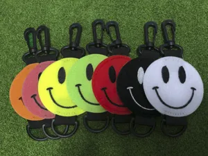 Golf smiley gezicht klittenband hangende gesp detail kleurrijke taille clip golfbal accessoire