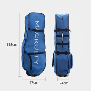 Borsa da viaggio per golf impermeabile copertura di protezione mazze 118x47x24cm blu