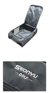 Robuste Golfschuhtasche mit atmungsaktivem Mesh und stabilem Design für sichere Reisen.