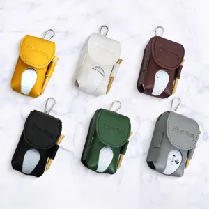 Tragbare PU Leder Golfballtasche Taillenaufhängung Pouch Mit Bällen Und Tees Outdoor Sport Golfzubehör Für Herren Damen