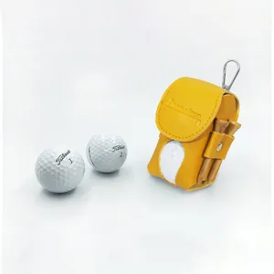 Tragbare Golftasche aus Leder mit Tees und Bällen für Outdoor Sport und Training ideal.