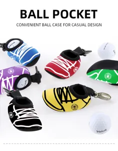 Mini Neopren Golfballtasche, süße Sneaker-Form Aufbewahrungstasche mit praktischem Karabiner.
