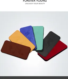 Mehrfarbige lange Damen Lederbrieftasche mit Tiger Prägung und Kartenhalter Design.