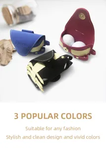 Sac de taille pour balle de golf en cuir portable, pochette de rangement 3 couleurs.