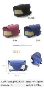 Sac de balle de golf en cuir PU pochette de taille mini sac noir rose et bleu