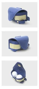 Sacoche de ceinture pour balle de golf en cuir bleu avec rangement de balles accessoire de sport