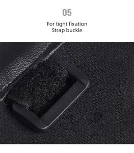 Golf arm corrector strap buckle detail, designed for secure and tight fixation during training.