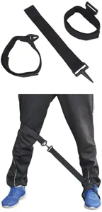 Golf training leg correction belt adjustable swing aid posture trainer strap for golfers black