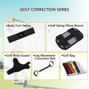 Golf Swing Training Aid Arm Wrist Leg Corrector Gesture Correction Band Portable Golf Club Bag Accessories For Golfers
